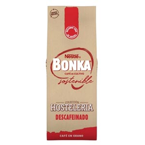 BONKA HOSTELERIA Descafeinado café en grano 500g